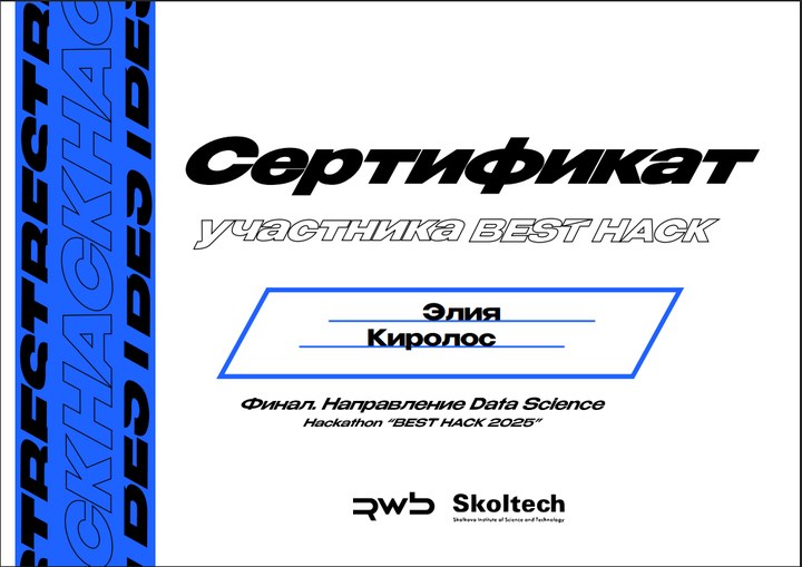 Превью сертификата BEST HACK 2025