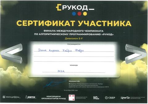 Превью сертификата RuCode